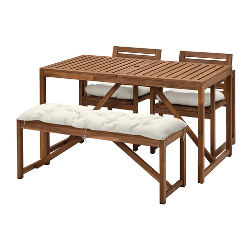 NÄMMARÖ table+2 chairs+ bench, outdoor