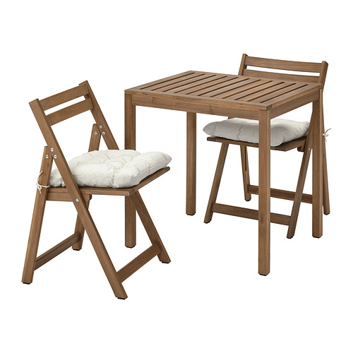 NÄMMARÖ table and 2 folding chairs, outdoor