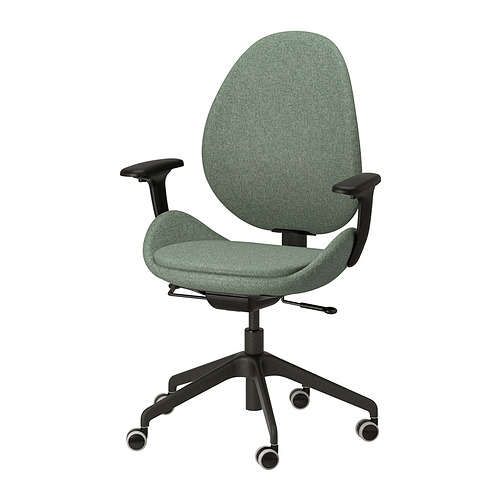 HATTEFJÄLL office chair with armrests