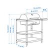 GRILLSKÄR charcoal barbecue w side table