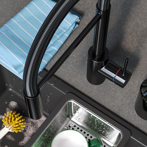 SALLSJÖN 廚房冷熱水龍頭連拉出式噴頭