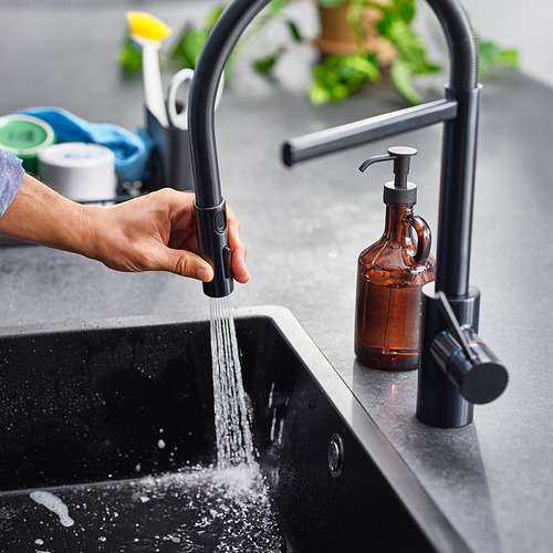 SALLSJÖN 廚房冷熱水龍頭連拉出式噴頭