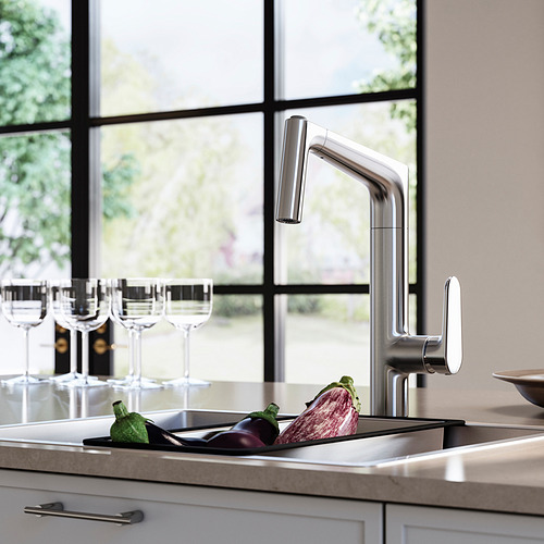 MAJSJÖN 廚房拉出式水龍頭附花灑模式