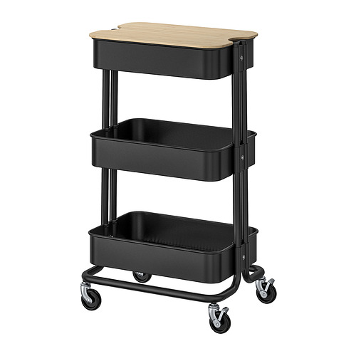 RÅSKOG/NORRÅVA trolley with lid