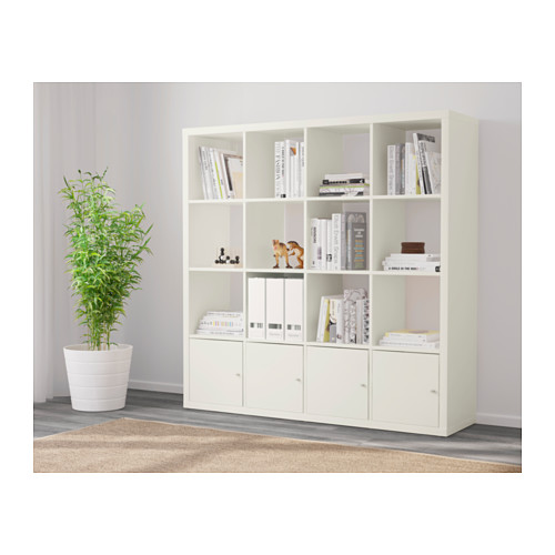 KALLAX shelving unit with 4 inserts