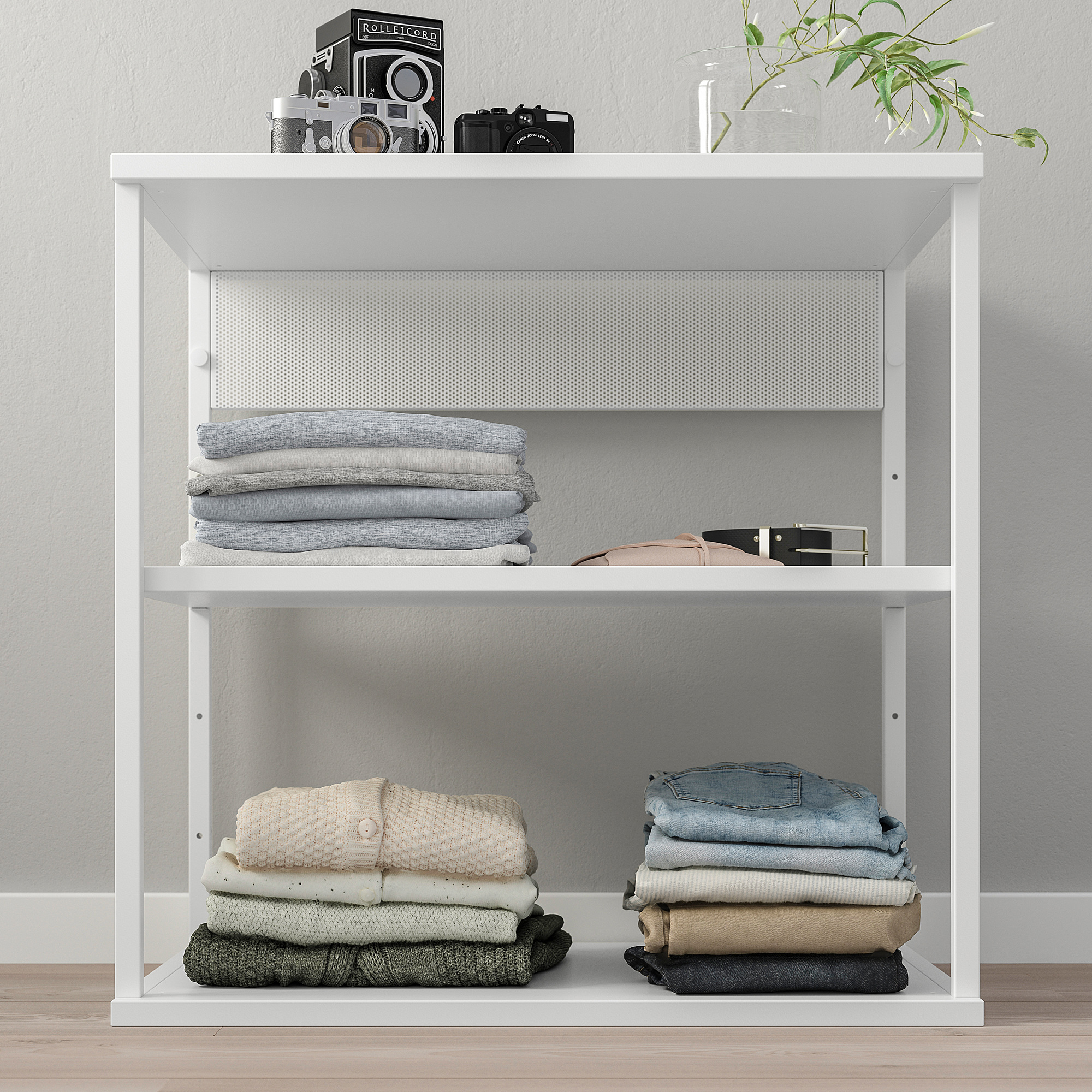 open shelf changing table
