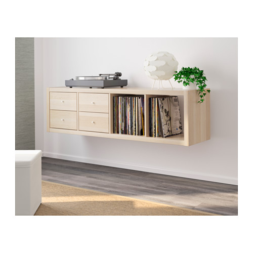 KALLAX shelving unit with 2 inserts