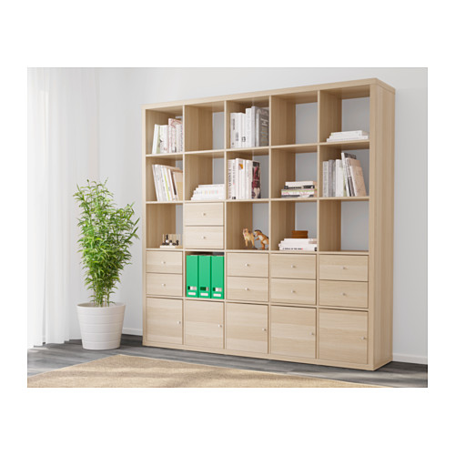 KALLAX shelving unit with 10 inserts