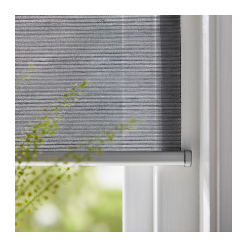 KADRILJ roller blind, 60x195 cm, wireless/battery-operated grey