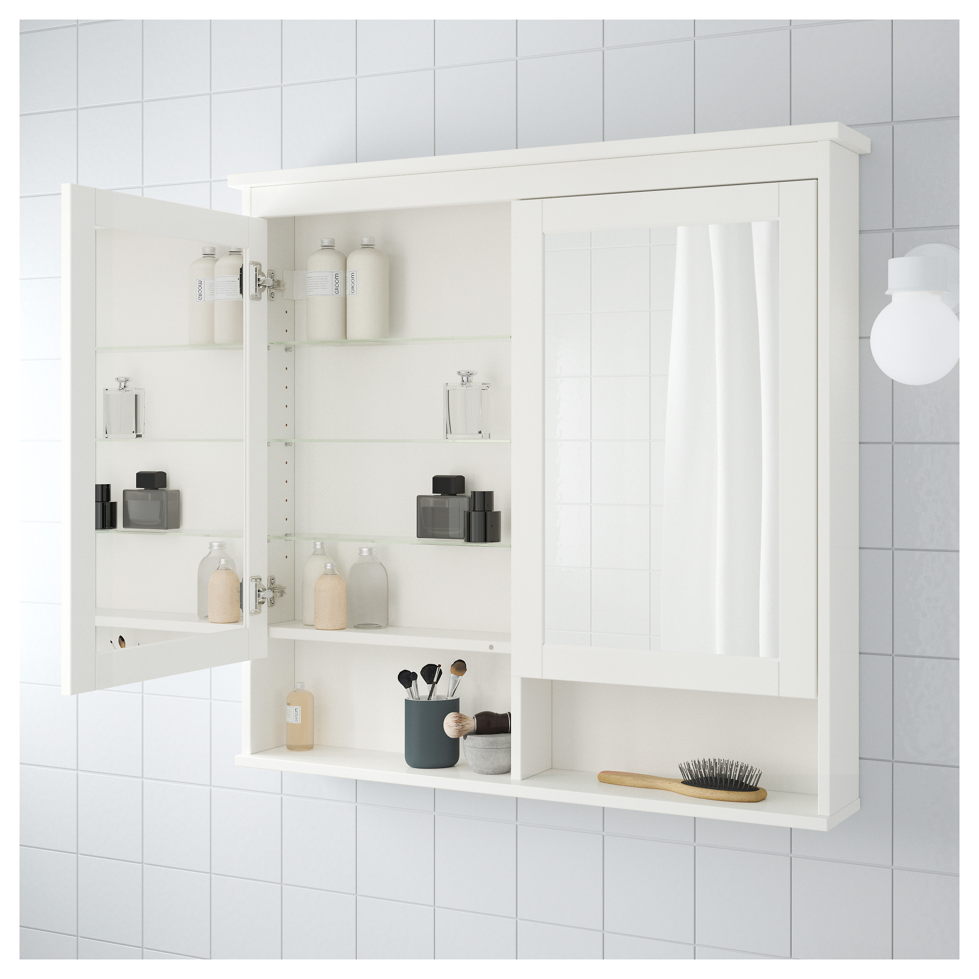 Hemnes Mirror Cabinet With 2 Doors White Ikea Hong Kong