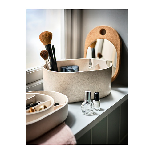 SAXBORGA storage box with mirror lid