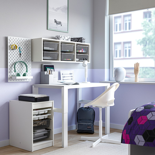 TROFAST storage combination w boxes/trays