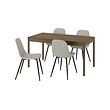NORDMANSSKÄR/TONSTAD table and 4 chairs