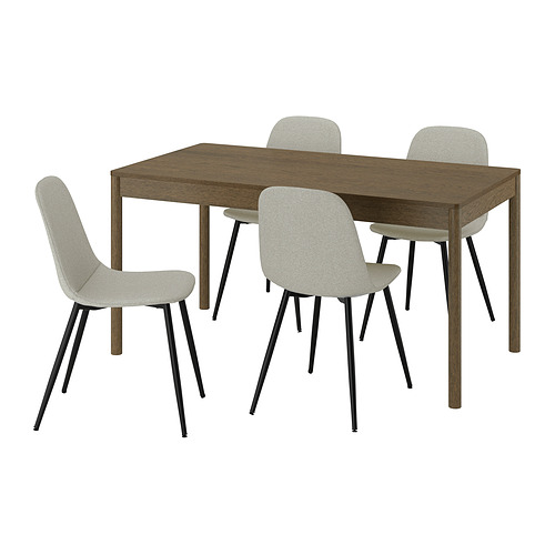 NORDMANSSKÄR/TONSTAD table and 4 chairs