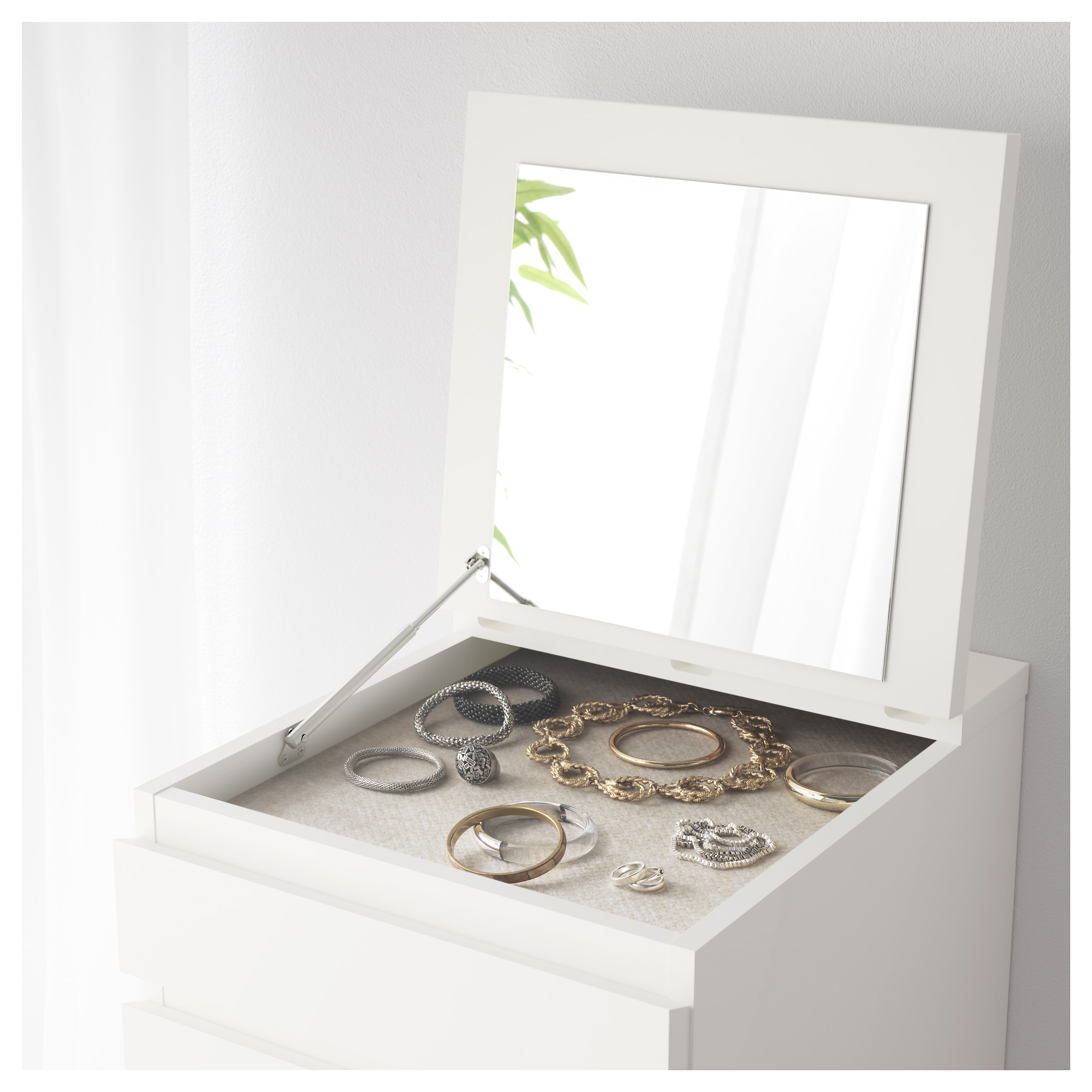 Malm Chest Of 6 Drawers White Mirror Glass Ikea Hong Kong