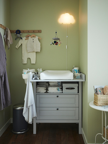 SUNDVIK changing table/chest of drawers