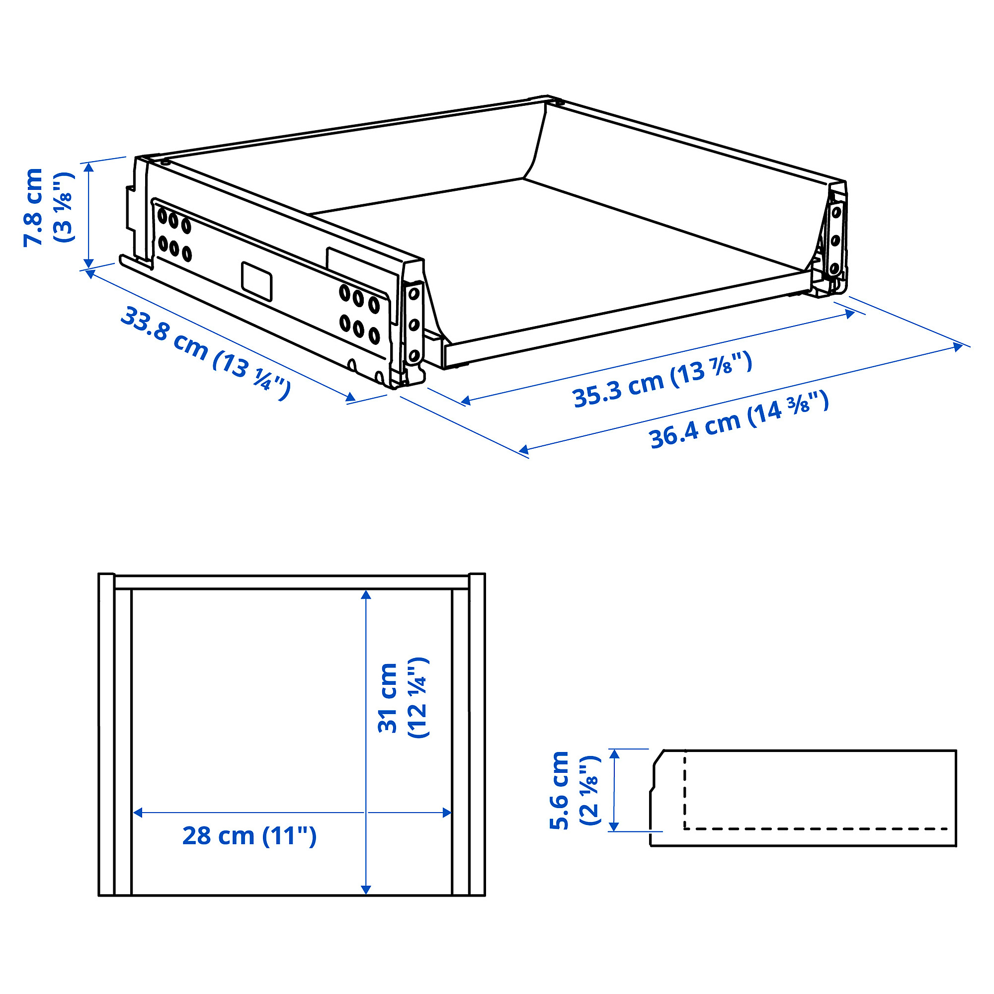 MAXIMERA drawer, low