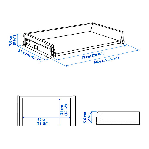 MAXIMERA drawer, low