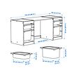 TROFAST desk with storage boxes