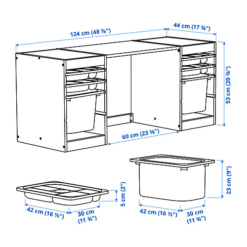 TROFAST 書檯連貯物盒/托盤