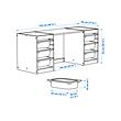 TROFAST desk with mesh storage boxes