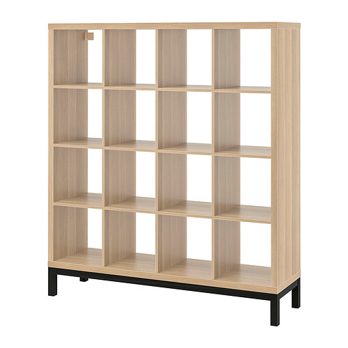 KALLAX shelving unit with underframe, black-brown/black, 77x94 cm  (303/8x37) - IKEA CA