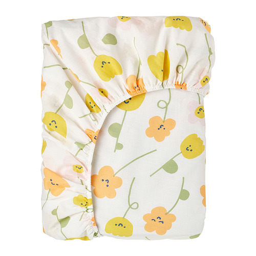 BARNDRÖM - fitted sheet, multicolour/flower pattern, Single | IKEA Hong Kong and Macau - E1000599_S4