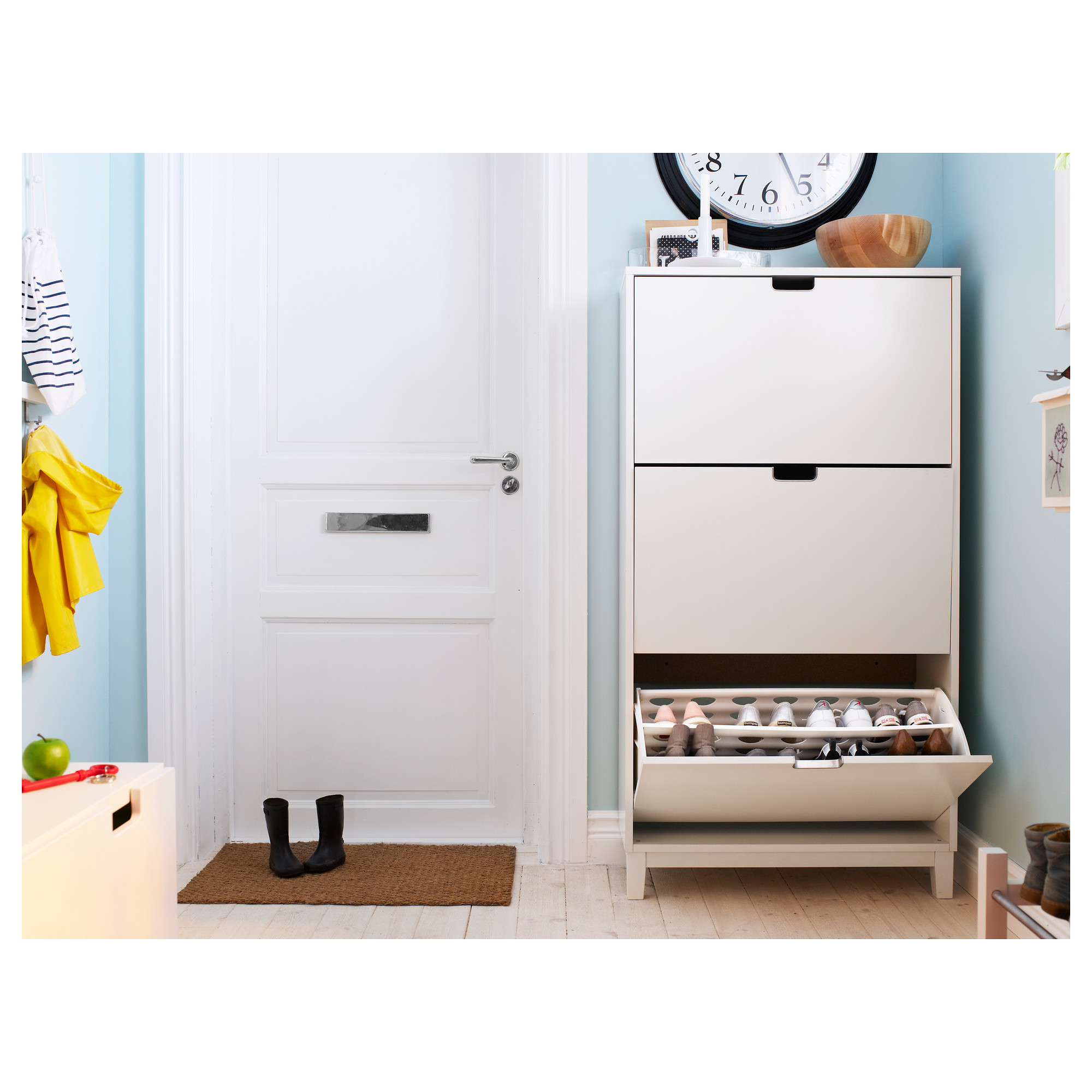 Stall Shoe Cabinet With 3 Compartments White Ikea Hong Kong