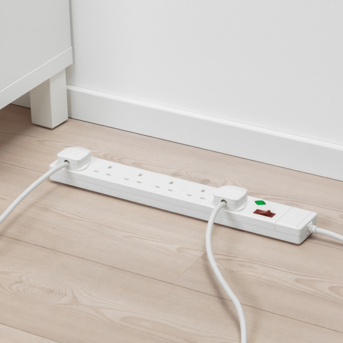 KOPPLA 6-way socket with switch