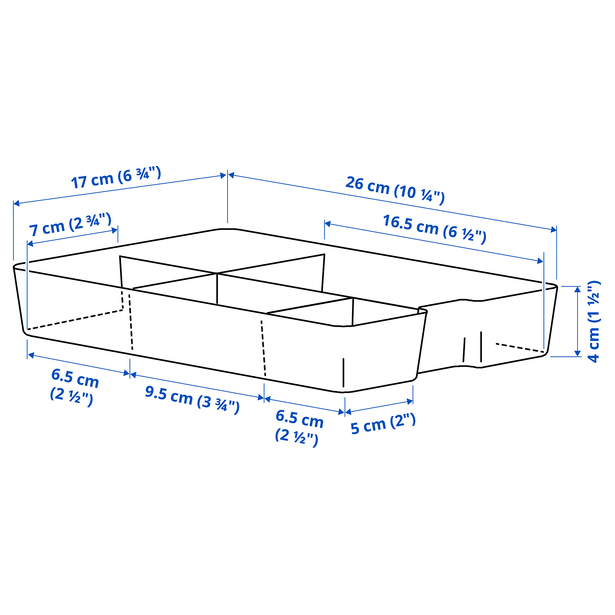 KUGGIS insert with 5 compartments