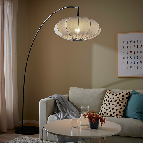 REGNSKUR/SKAFTET floor lamp, arched