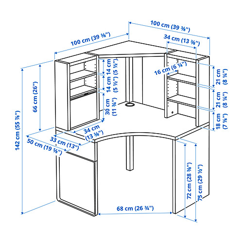 MICKE 角位工作檯