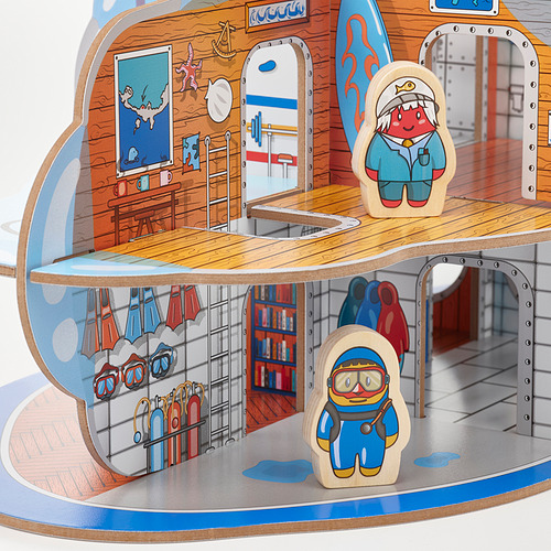 BLÅVINGAD submarine playset, 11 pieces