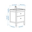 ORRSJÖN/HEMNES 洗手盆櫃連抽屜/洗手盆/水龍頭