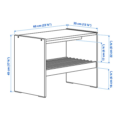 RAGGBERG bench with shoe storage