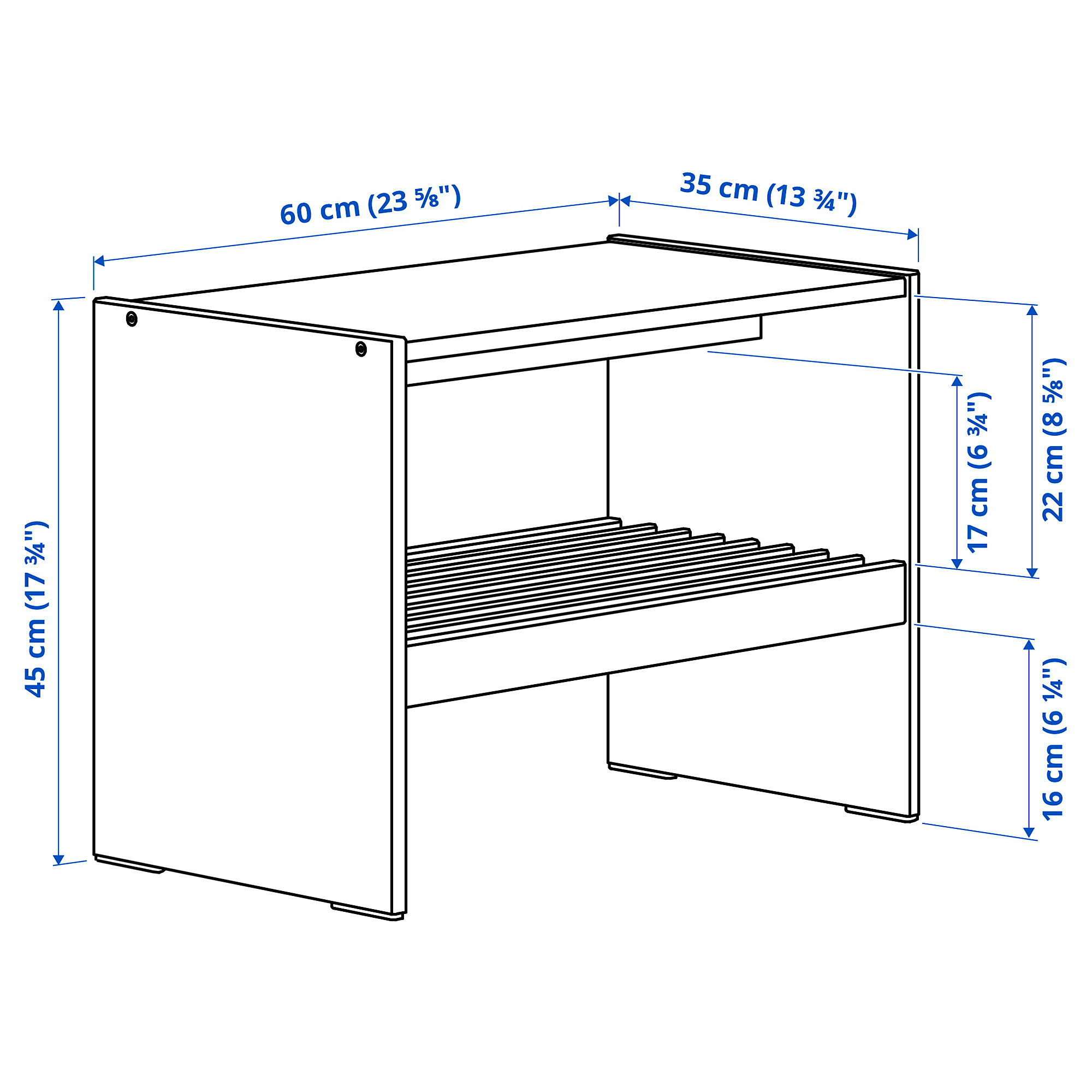 RAGGBERG bench with shoe storage