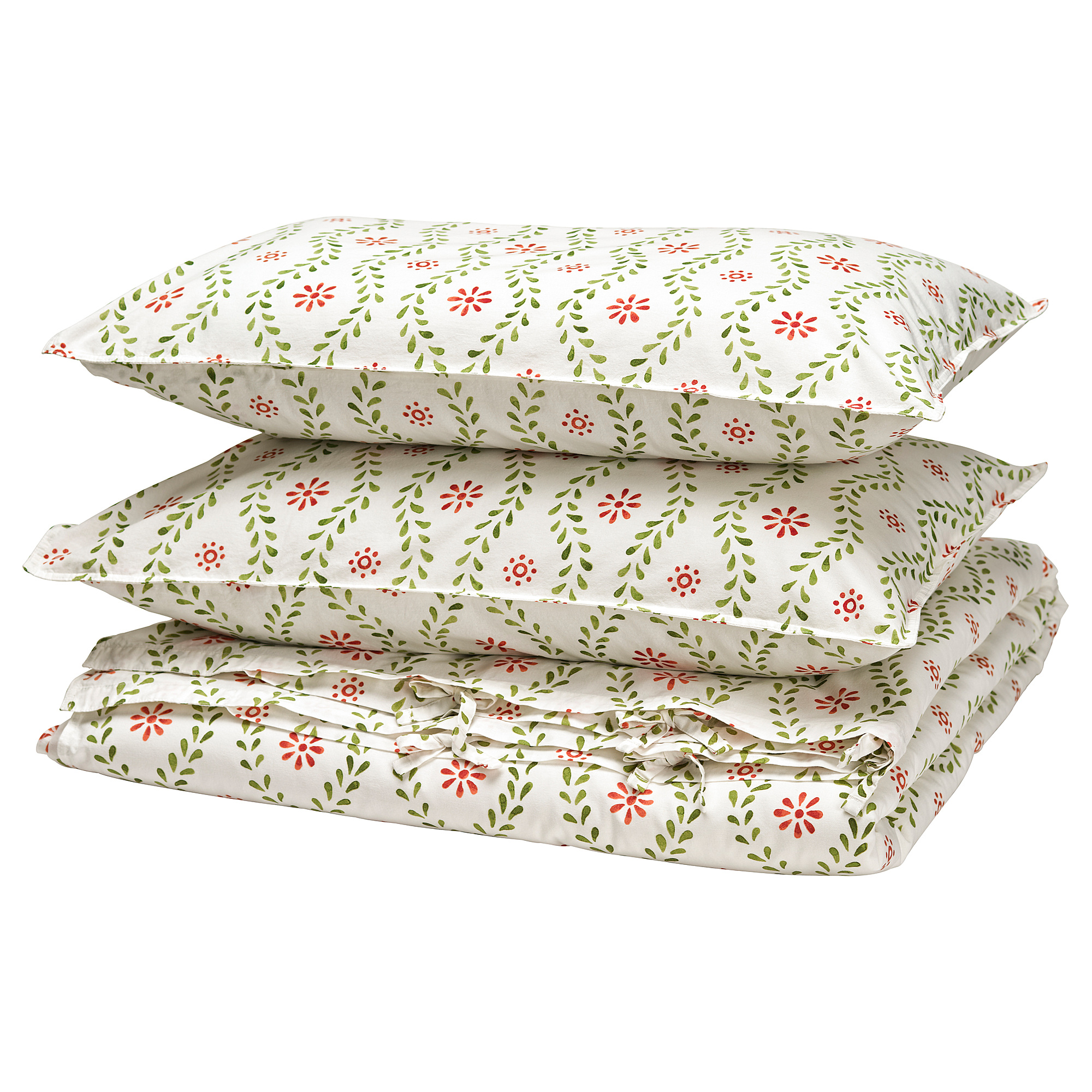 FYRISVIDE duvet cover and 2 pillowcases