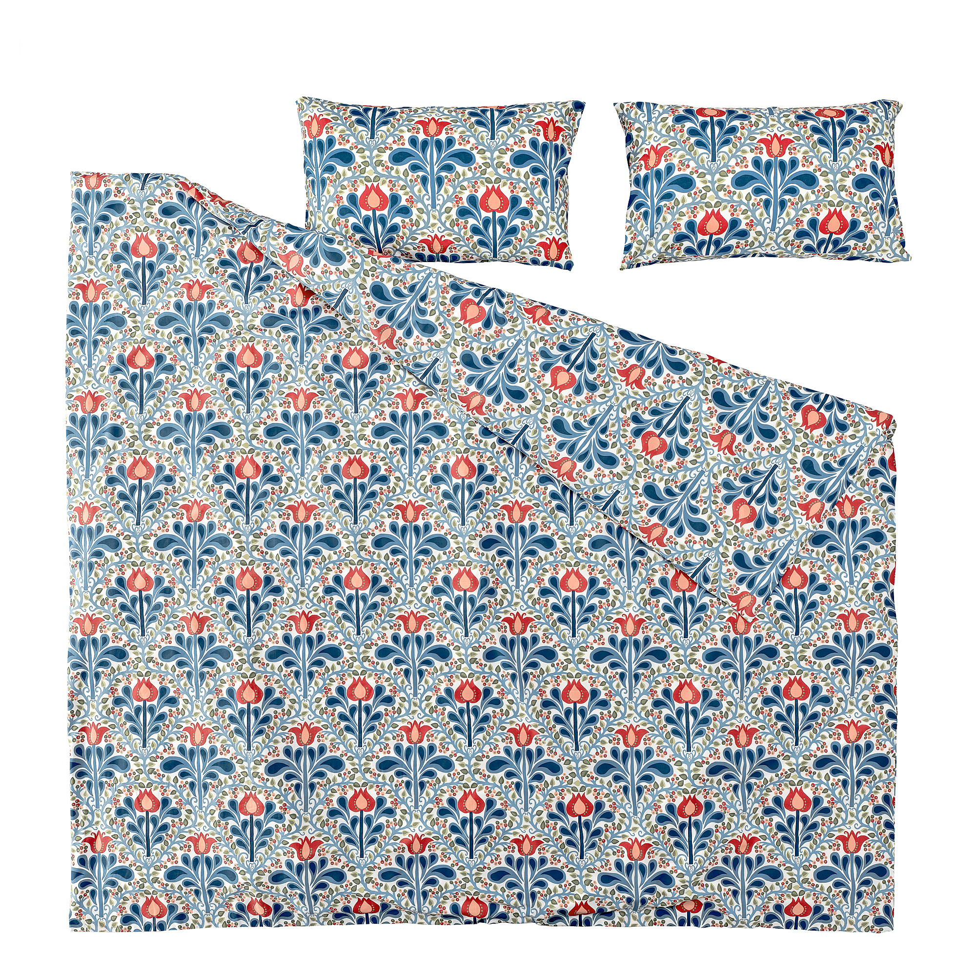 SÄTERVIDE duvet cover and 2 pillowcases