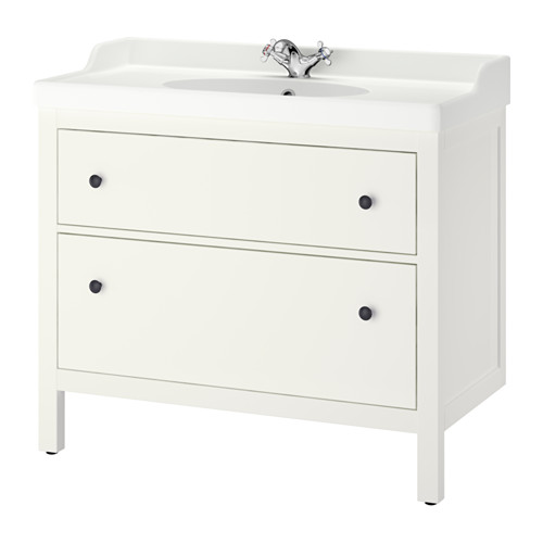 RUTSJÖN/HEMNES wash-stnd w drawers/wash-basin/tap