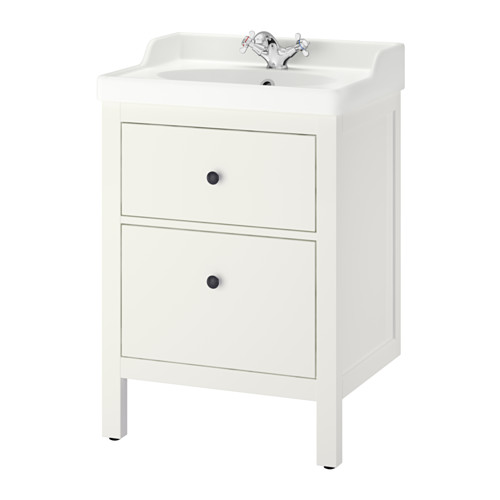 RUTSJÖN/HEMNES wash-stnd w drawers/wash-basin/tap