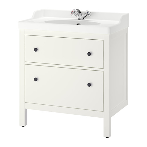 RUTSJÖN/HEMNES wash-stnd w drawers/wash-basin/tap
