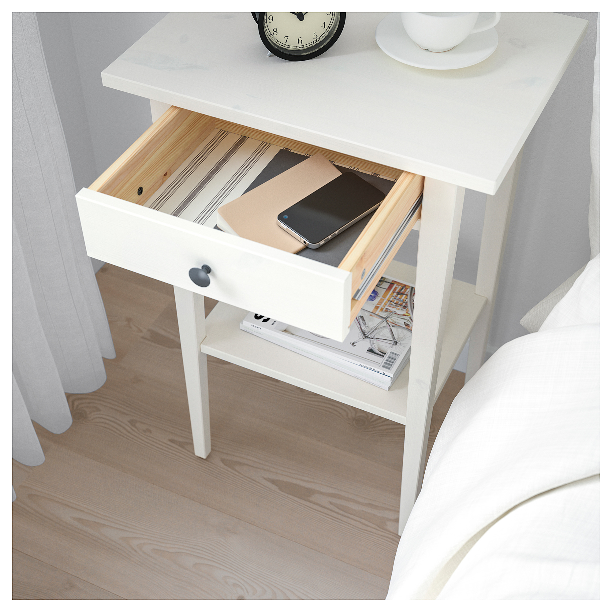 HEMNES bedside  table  white stain IKEA  Hong Kong