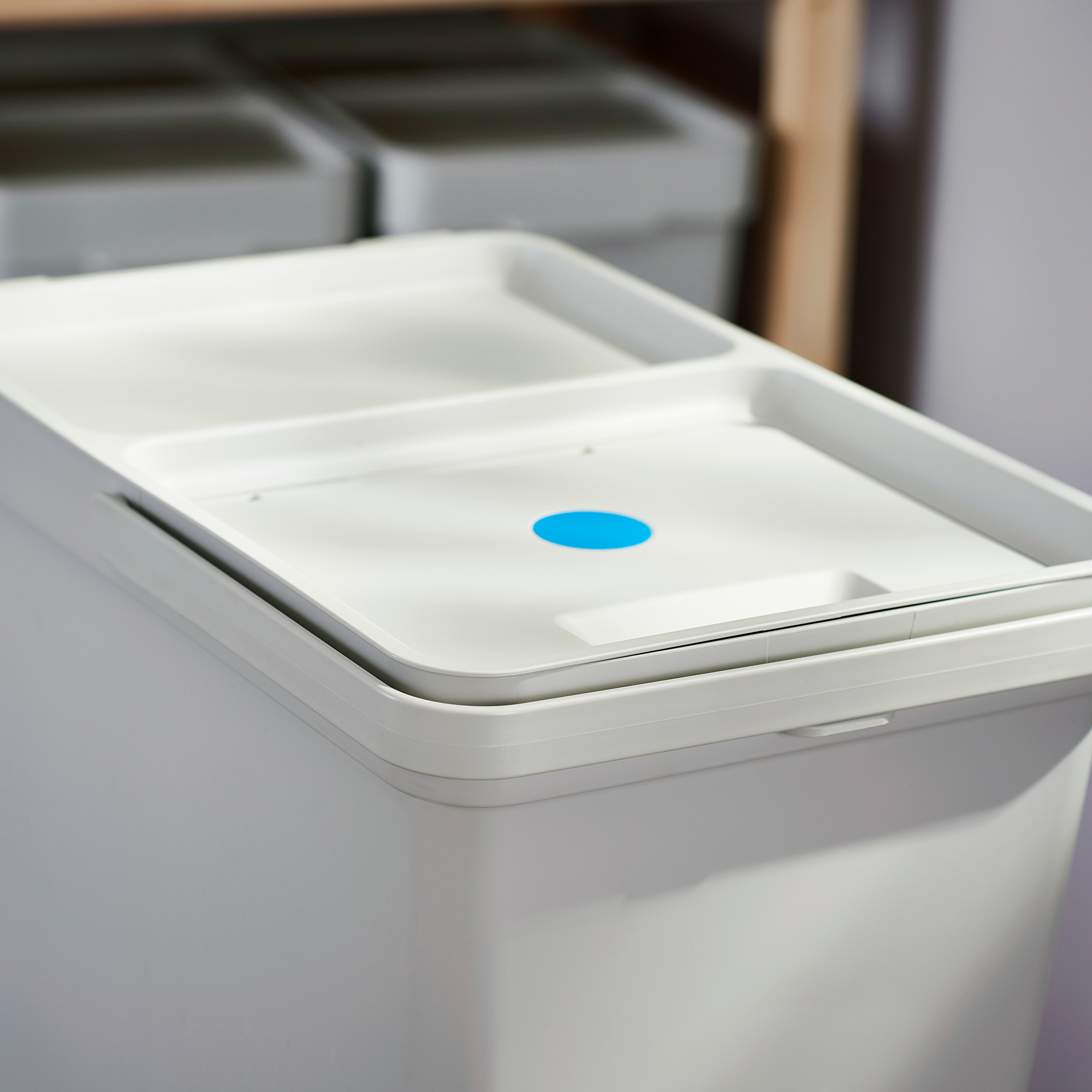 HÅLLBAR bin with lid, light grey IKEA Hong Kong