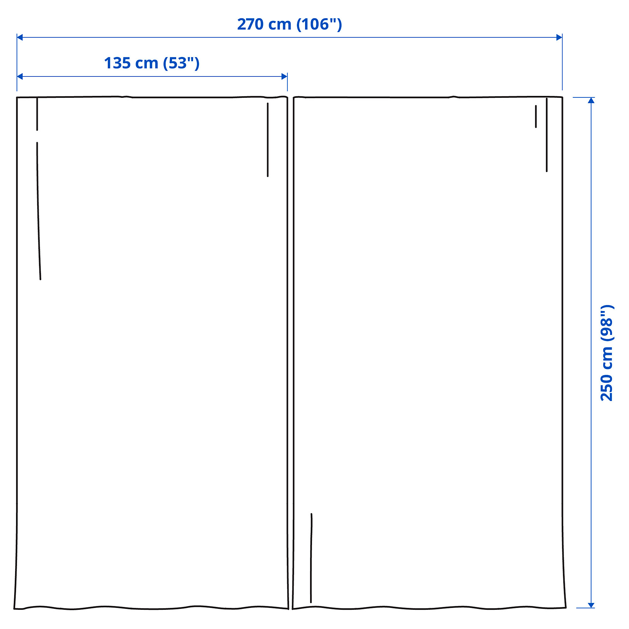 ROSENMANDEL block-out curtains, 1 pair