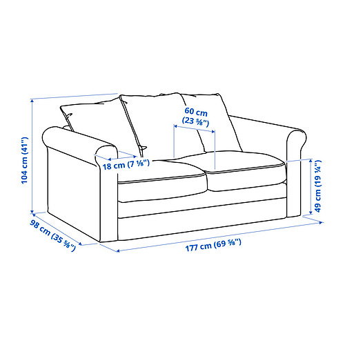 GRÖNLID 2-seat sofa