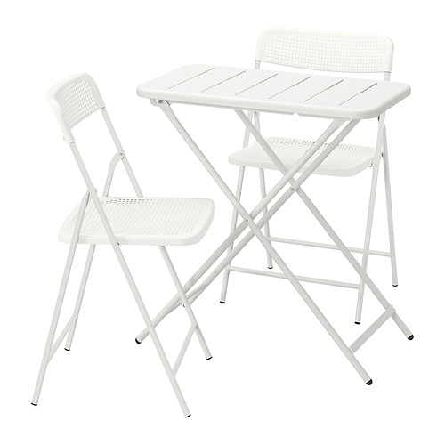 TORPARÖ table and 2 folding chairs, outdoor