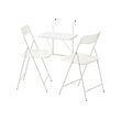TORPARÖ table f wall+2 fold chairs, outdoor