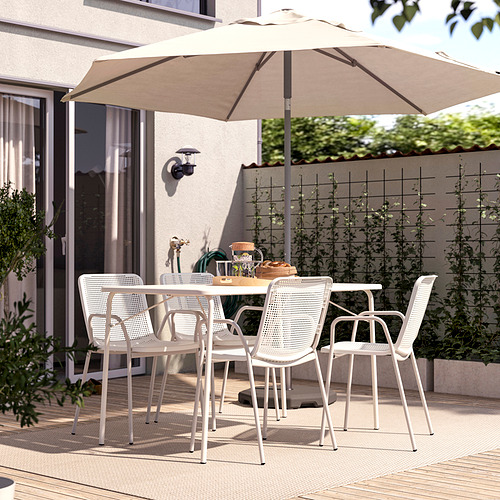 TORPARÖ table+4 chairs w armrests, outdoor