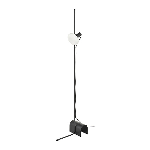 HÅRSLINGA/MOLNART floor lamp with light bulb