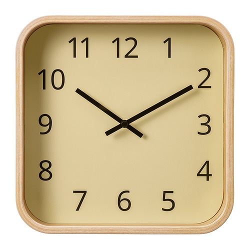 SKOGSSVALA - wall clock, oak veneer, 24x24 cm | IKEA Hong Kong and Macau - E1001140_S4